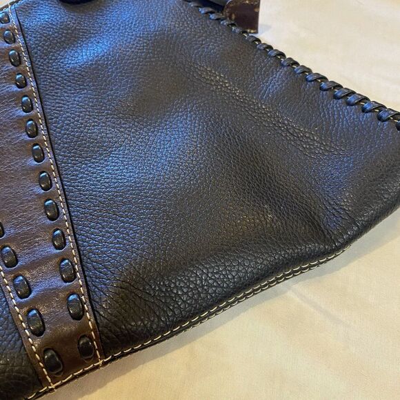 Women's Pebbled Leather Handbag Sophia Visconti Tote Thin Bag EUC‎ - Picture 12 of 12